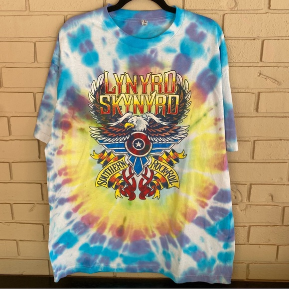 lynyrd skynyrd t shirt tie dye